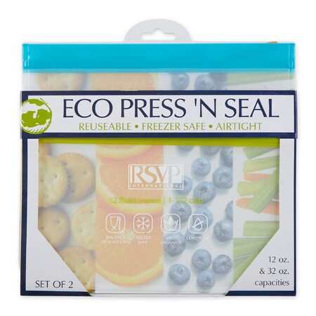 Rsvp International Eco Press-N-Seal Bags, 2PK ECO-BAG